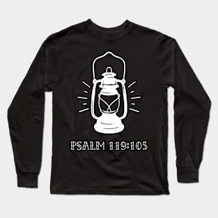 Lantern Traditional Tattoo Psalm 119:105 Long Sleeve T-Shirt